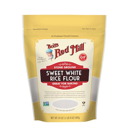 Bobs Red Mill Natural Foods Bob's Red Mill Sweet White Rice Flour 24 oz. Pouches, PK4 5038S244